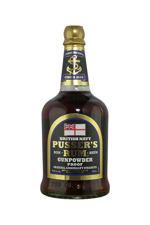 Pusser's British Navy Gunpowder Proof Black Label Rum (750ml)
