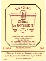 Ch Les Barraillots Margaux - 2023 (750ml)