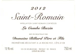 Domaine Billard Saint Romain Les Combes Bazin Blanc - 2023 (750ml)