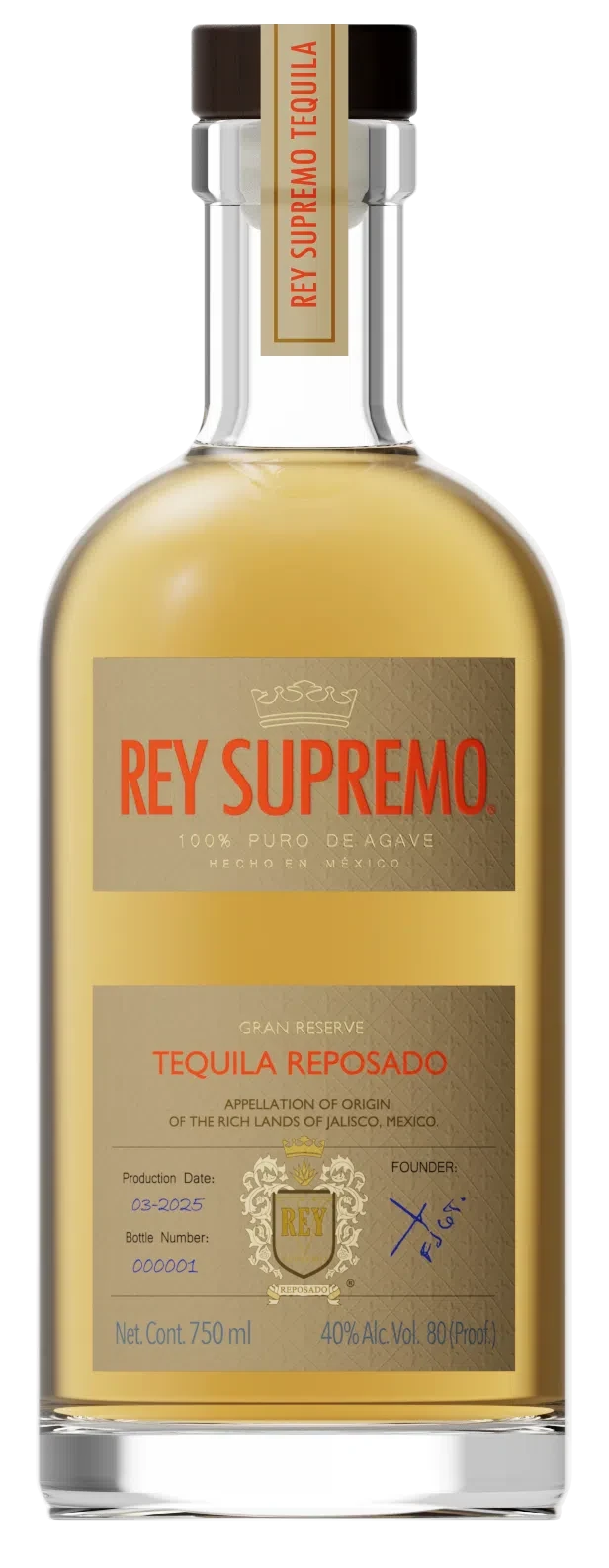 Rey Supremo Gran Reserve Tequila Reposado (750ml)