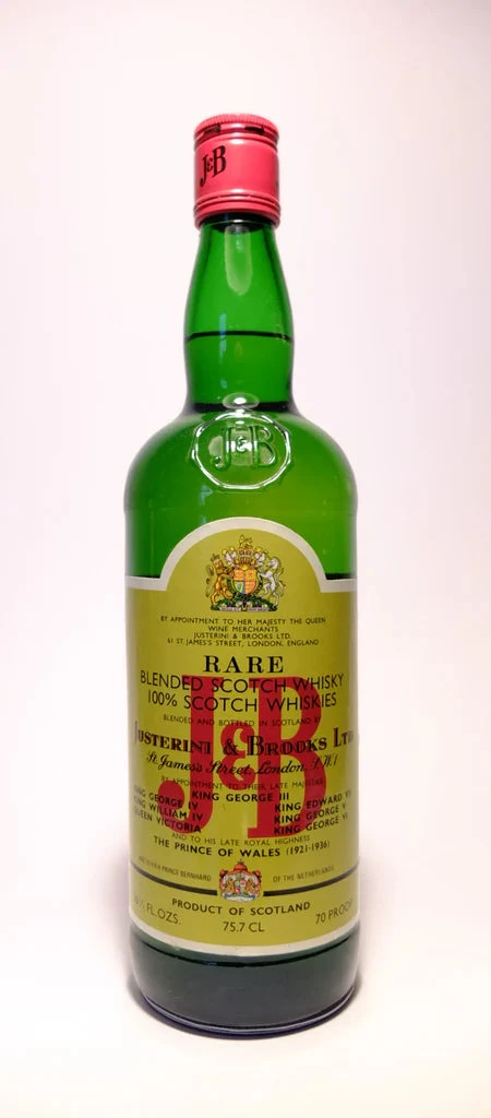 J&B Justerini & Brooks Rare Blended Scotch Whisky 1960's (750ml)