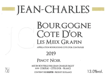 Dom Jean-Charles Fagot Bourgogne Cote d'Or Rouge Les Meix Grapin - 2024 (750ml)