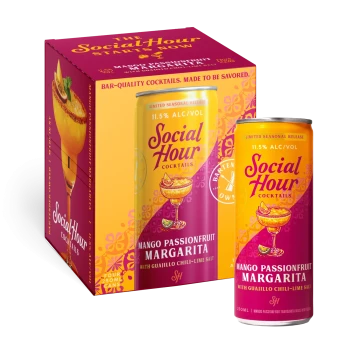 Social Hour Cocktails Mango Passionfruit Margarita 250ml (4-pack cans)