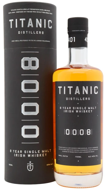 Titanic Distillers - 8 year old Single Malt Irish Whiskey 70cl 40% ABV