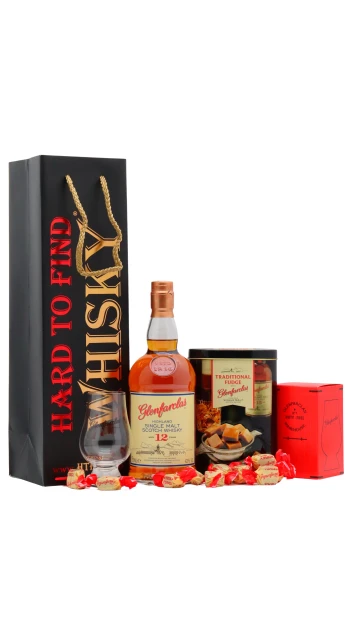 Glenfarclas - 12 year old Highland Single Malt Scotch Whisky 70cl 43% ABV Fudge Gift Set