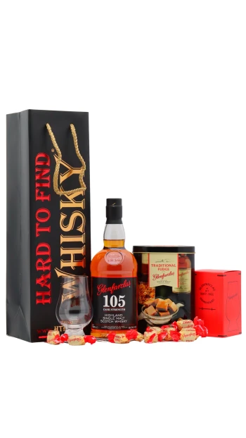 Glenfarclas - 105 Cask Strength Highland Single Malt Scotch Whisky 70cl 60% ABV Fudge Gift Set