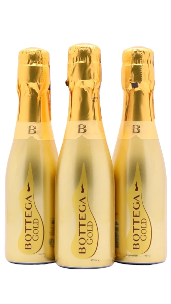 Bottega - Gold Diamond Prosecco Extra Brut Sparkling Wine 20cl x 3 11% ABV (3 x 20cl)