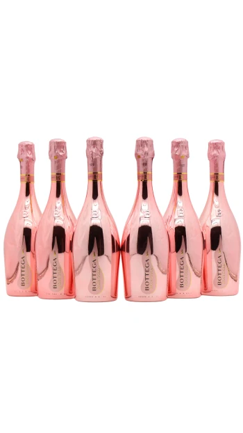 Bottega - Rose Gold Prosecco Pinot Nero Brut Sparkling Wine 75cl x 6 11.5% ABV (Case Of Six)