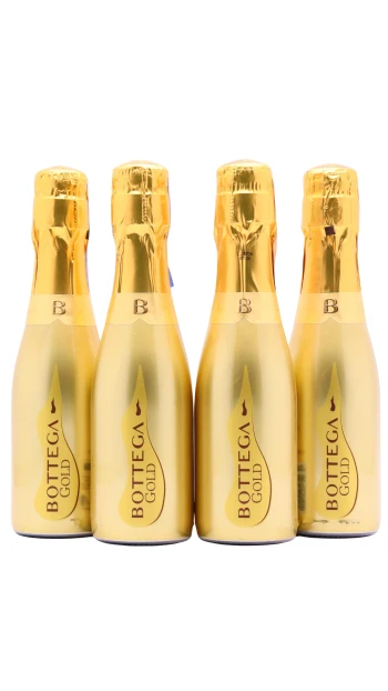 Bottega - Gold Diamond Prosecco Extra Brut Sparkling Wine 20cl x 4 11% ABV (4 x 20cl)