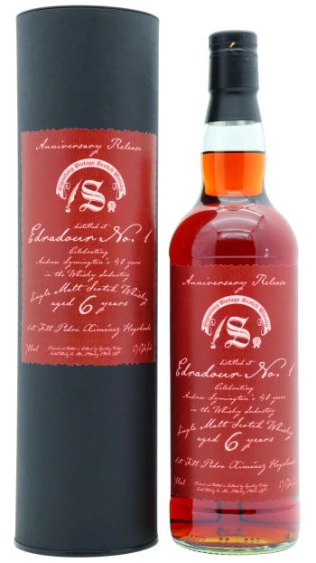 Edradour - 6 year old No. 1 Andrew Symington's Anniversary PX Sherry Cask Single Malt Scotch Whisky 70cl 57.1% ABV