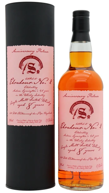 Edradour - 8 year old No. 2 Andrew Symington's Anniversary Chateauneuf-du-Pape Cask Single Malt Scotch Whisky 70cl 57.1% ABV