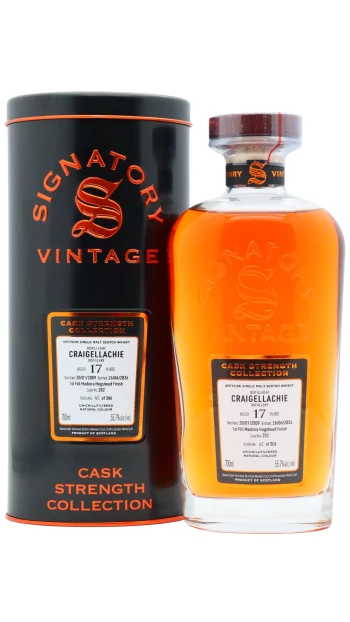 Craigellachie - 17 year old Signatory Vintage Cask Strength Collection Single Cask #202 2009 Whisky 70cl 55.7% ABV
