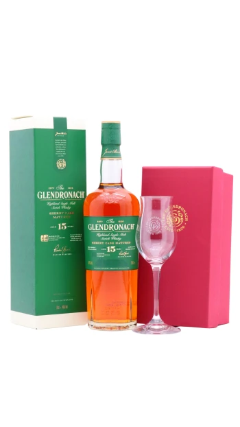 Glendronach - 15 year old Highland Single Malt Scotch Whisky 70cl 46% ABV (Includes Tasting Glass)
