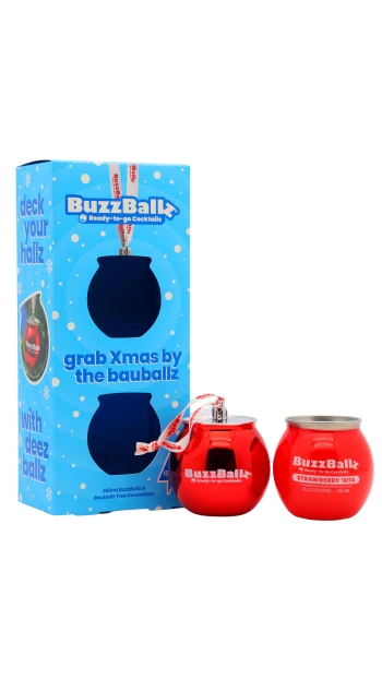 BuzzBallz - Bauballz Strawberry Rita Cocktail 20cl 13.5% ABV Gift Pack