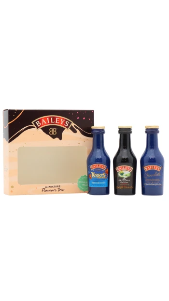 Baileys - Original- Chocolate & Terry's Chocolate Orange Cream Liqueur 5cl x 3 17% ABV Miniature Gift Pack