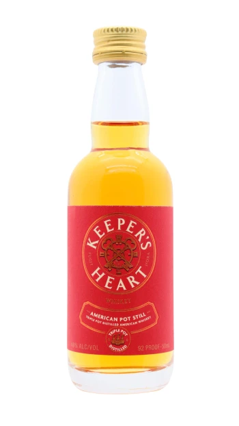 Keeper's Heart - Triple Pot Distilled American Whiskey 5cl 46% ABV Miniature