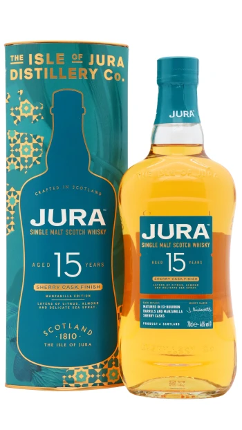 Jura - 15 year old Sherry Cask Finish Manzanilla Edition Single Malt Scotch Whisky 70cl 46% ABV