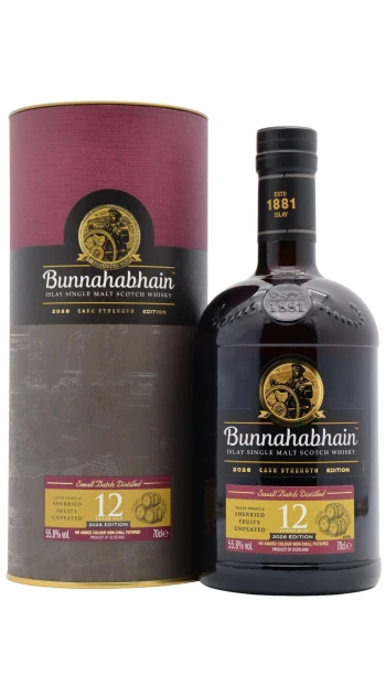 Bunnahabhain - 12 year old Cask Strength 2026 Edition Islay Single Malt Scotch Whisky 70cl 55.8% ABV