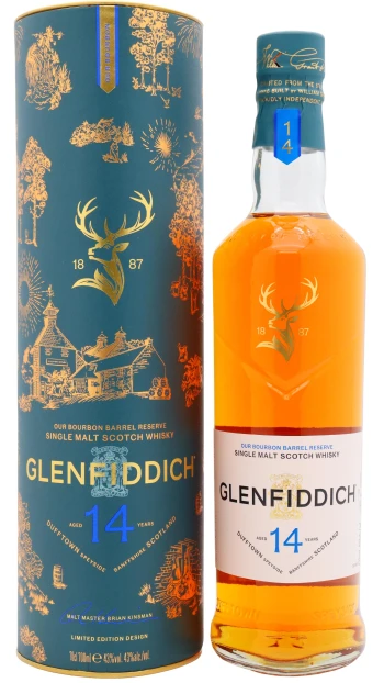 Glenfiddich - 14 year old Bourbon Barrel Reserve 2026 Festive Edition Speyside Single Malt Scotch Whisky 70cl 43% ABV