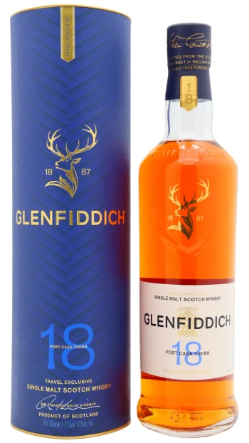 Glenfiddich - 18 year old Port Cask Finish Single Malt Scotch Whisky 70cl 43% ABV
