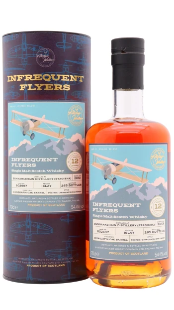 Bunnahabhain - 12 year old Infrequent Flyers Single Chinquapin Oak Cask #802697 2013 Whisky 70cl 54.4% ABV