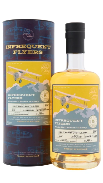 Holyrood - 5 year old Infrequent Flyers Single Ex-Bourbon Cask #318 2021 Whisky 70cl 60.1% ABV