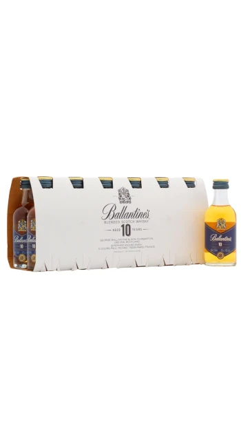 Ballantines - 10 year old Blended Scotch Whisky 5cl x 12 40% ABV (12 x 5cl)- Miniatures