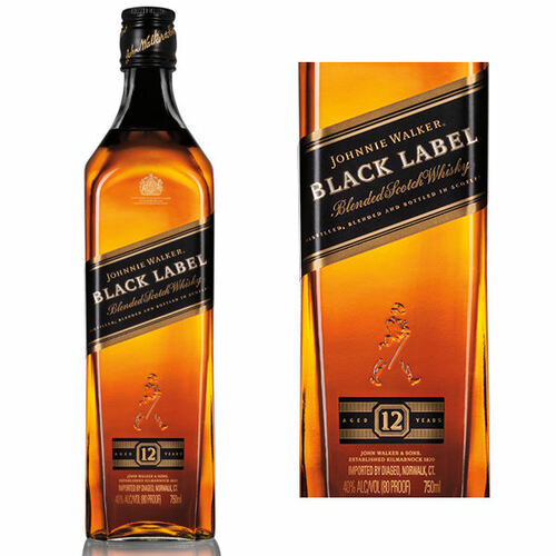 Johnnie Walker Black Label 12 Year Old Blended Scotch 750ml