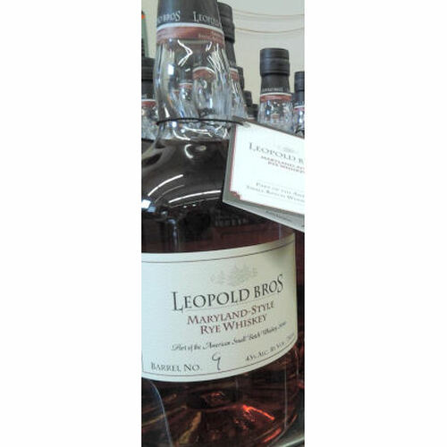 Leopold Bros. Maryland Style Rye Whiskey 750ml