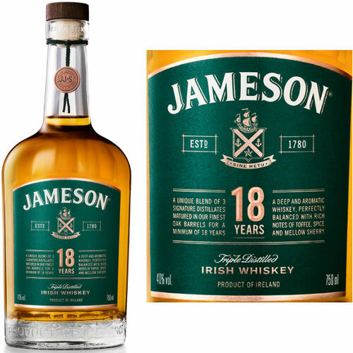 Jameson 18 Year Old Irish Whiskey 750ml