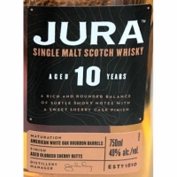 Jura 10 Year Old Single Malt Scotch 750ml