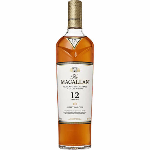Macallan 12 Year Old Sherry Oak Cask Highland Single Malt Scotch 750ml