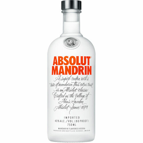Absolut Mandrin Swedish Grain Vodka 750ml Rated 90-95