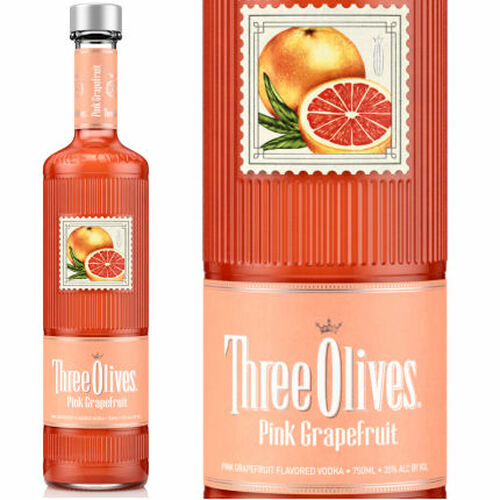 Three Olives Pink Grapefruit Vodka 750ml