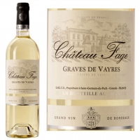 Chateau Fage Graves de Vayres Bordeaux Blanc 2016
