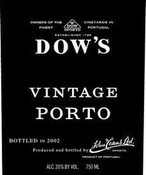 Dow's Vintage Port 2000 Rated 95WE