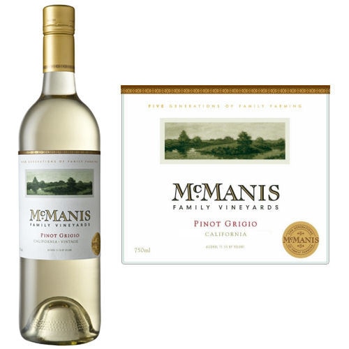 12 Bottle Case McManis Family California Pinot Grigio 2016