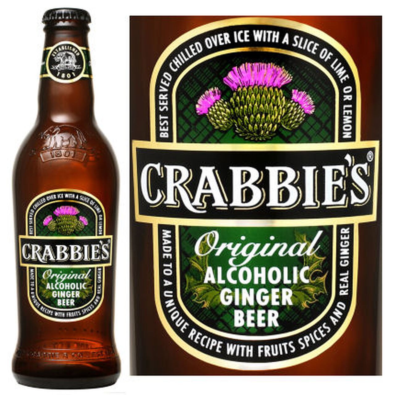 beer ginger alcoholic crabbie 16oz scotland crabbies