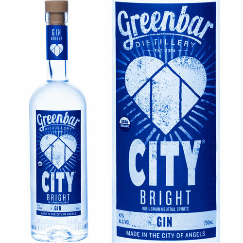 Greenbar City Bright Organic Gin 750ml