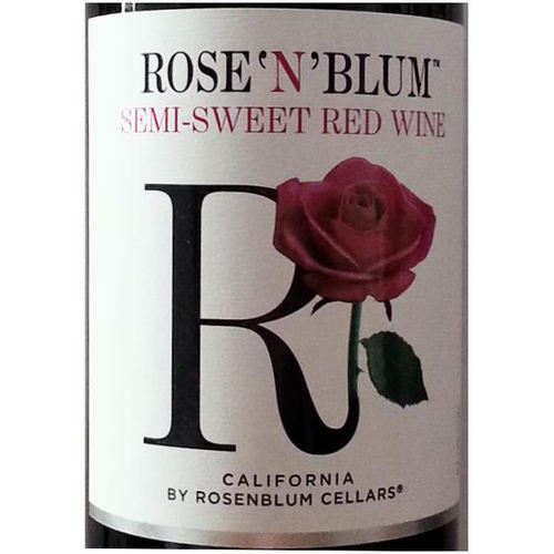 12 Bottle Case Rosenblum Cellars Rose 'N' Blum Semi-Sweet Red NV 