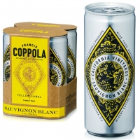 Francis Coppola Diamond Series Yellow Label California Sauvignn Blanc 4-Pack 250ml Cans