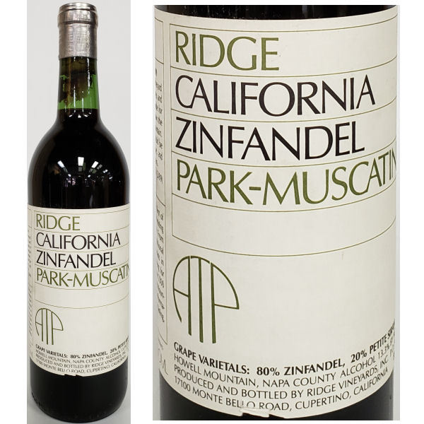 Ridge Park-Muscatine Howell Mountain Zinfandel 1987