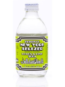 New York Seltzer 10 oz bottle, three flavors in the cooler