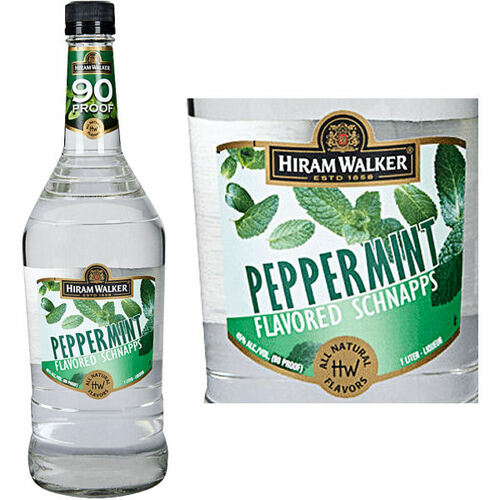 Hiram Walker Peppermint Flavored Schnapps 90 PROOF US 1L
