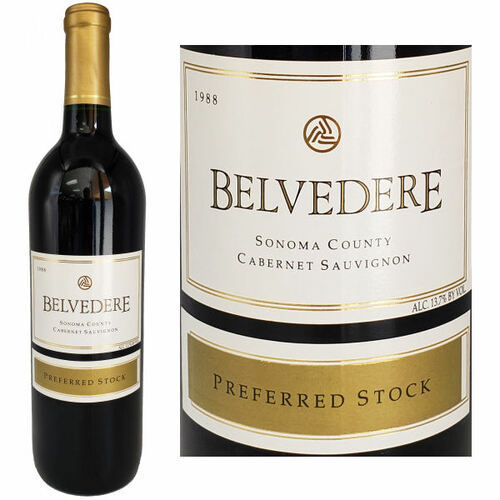 Belvedere Preferred Stock Sonoma Cabernet 1988