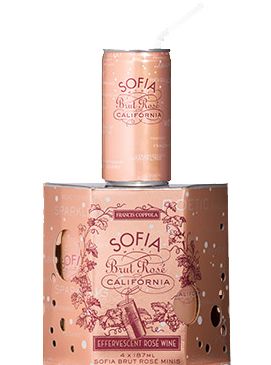 Coppola Sofia Sparkling Brut Rose Minis 4x187ml Cans