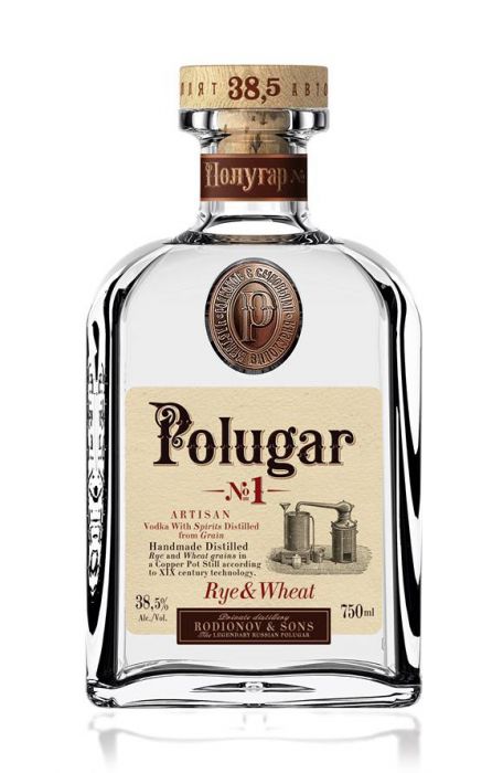 Polugar No 1 Artisan Vodka Rye & Wheat Poland 750ml