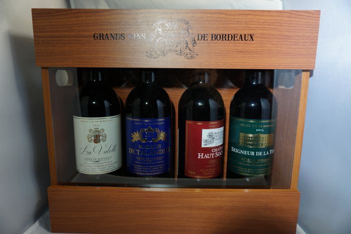 Bordeaux Wine Gift Set Marquis De Tal 2014/ Cht Haut Soci/ La Valette/ Seigneur De La 2015