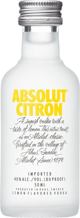 Absolut Vodka Citron Sweeden 50ml