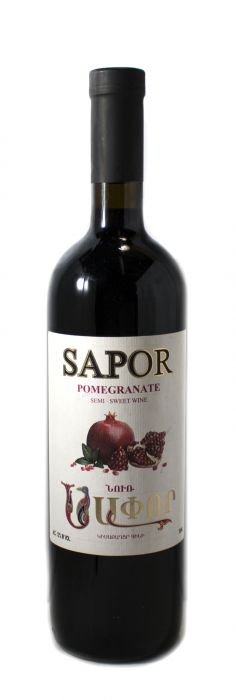 Sapor Pomegranate Semi Sweet Wine Armenia 750ml